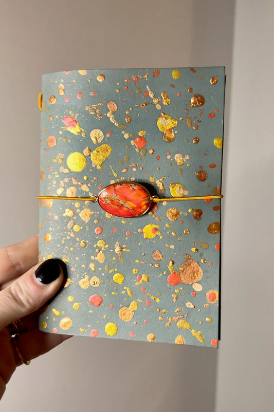 A6 Volcano Girl Paint Splatter Journal